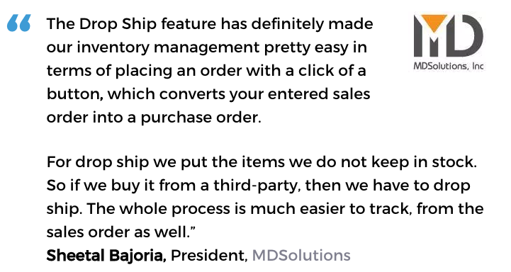 Acctivate inventory and purchasing management software user, MDSolutions