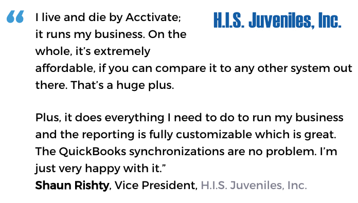 Acctivate wholesale distribution software user, H.I.S. Juveniles, Inc.